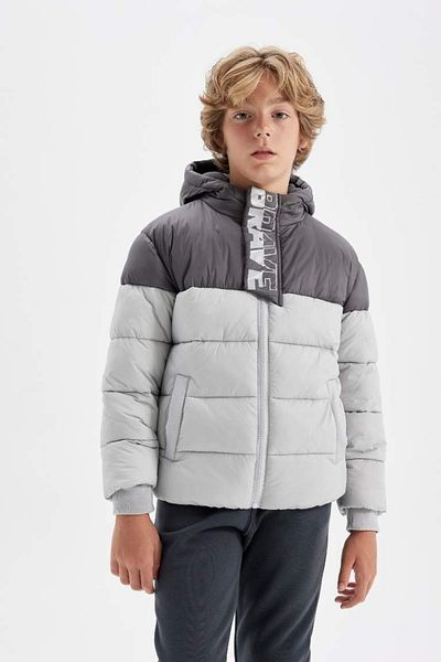 DeFacto Яке за момче - C5509a8/gr253 Lt.Grey
