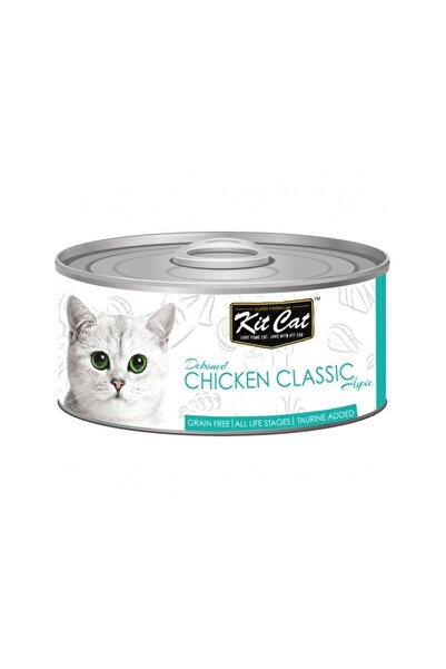 Kit Cat طعام القطط المعلب بالدجاج واللحم البقري الكلاسيكي - 80 جرام