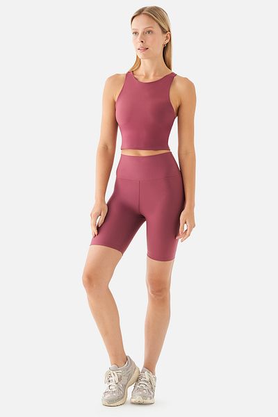 Superstacy Violet Biker Dusty Rose Sports Leggings