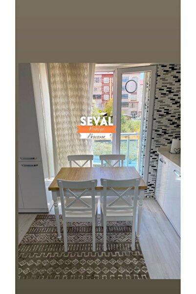 SEVAL AKSESUAR Savano Seval Masa + X Sandalye Takımı