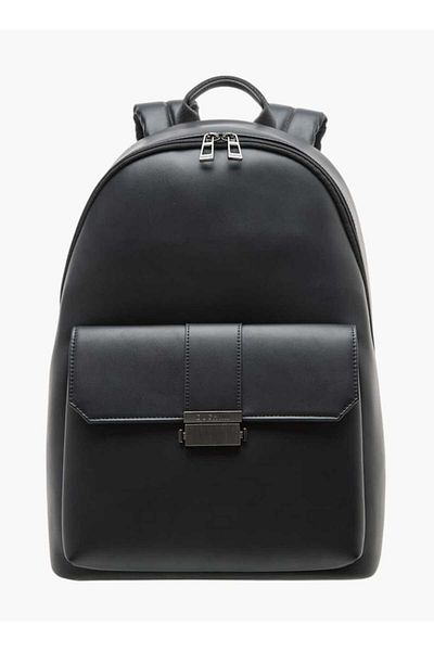 Duchini Solid Backpack with Adjustable Straps and Zip Closure