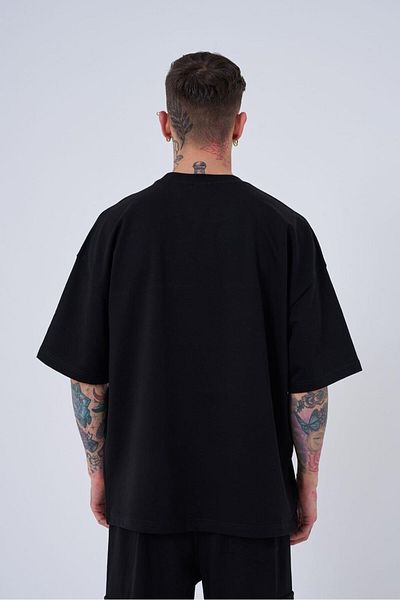 Machinist Ανδρικό μαύρο μπλουζάκι MAC Blanket Oversize