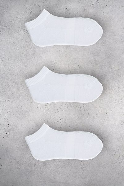 GRIMELANGE Earien Women's Organic Cotton 3 Pack White Socks