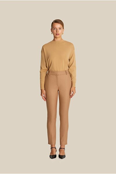 rue Класически панталони от камилска вълна