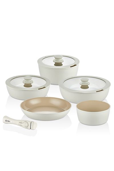 FALEZ Auris X Large 9 Piece Cream Pot Set