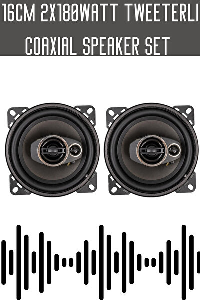 Rose RST-160 16CM TWEETERLI COAXIAL 2x180WATT YUVARLAK  TAKIM HOPARLÖR SPEAKE...