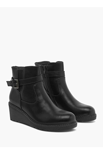 Celeste Women's Ankle Boots with Buckle Closure and Wedge Heel