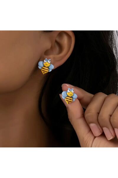 Accessories Vanilla Avenue Sevimli Arı Figürlü Kadın Küpe