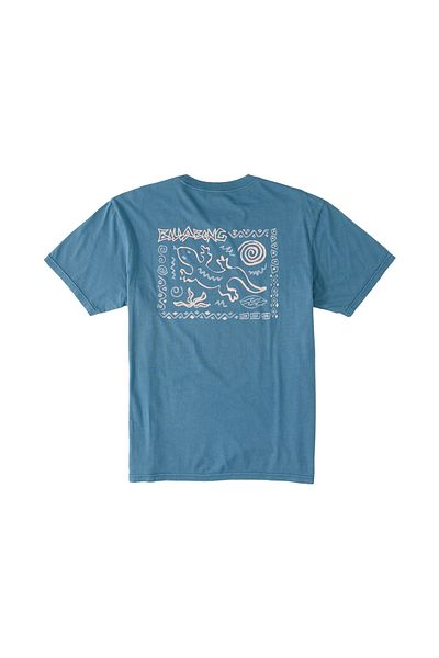 BİLLABONG Blue Men's T-Shirt Round Neck Reflectıons Abyzt01711 Ss Ww
