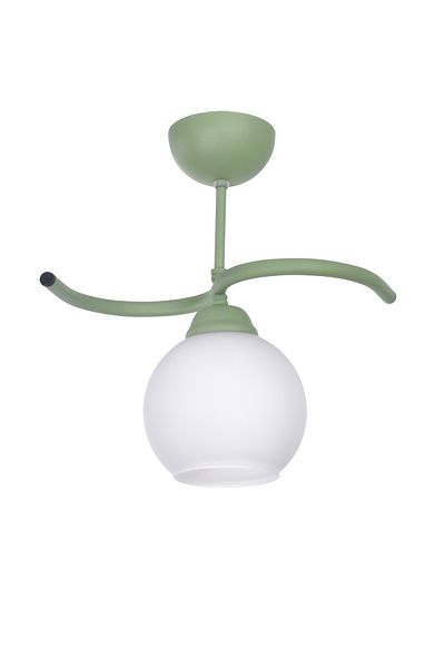 Modavize Fuji Modern Design Doorway Hall Kitchen Children's Room Living Room Green Color White Glass Single Chandelier