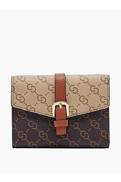 Celeste Monogram Print Bi-Fold Wallet with Magnetic Closure - W 2 x H 9 x D 1...