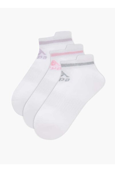 Kappa Logo Print Ankle Length Socks - Set of 3