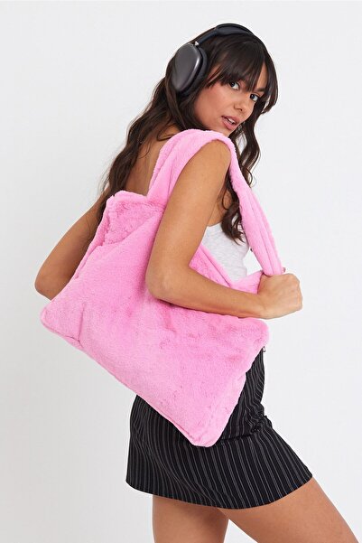 fluffy Γυναικεία βελούδινη τσάντα φορητού υπολογιστή Cindy Pink Toscana - 42x...