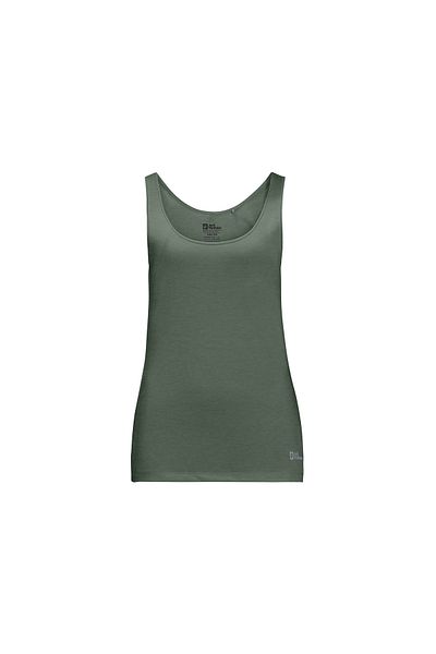 Jack Wolfskin قميص بدون أكمام للنساء من Pack Go Khaki قميص بدون أكمام للنساء 1807283_4151