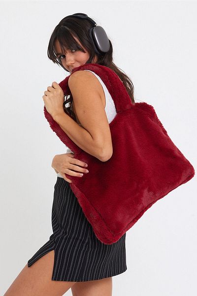 fluffy Geanta de dama pentru laptop Toscana de pluș - Mâner 42x34, 65 Cm