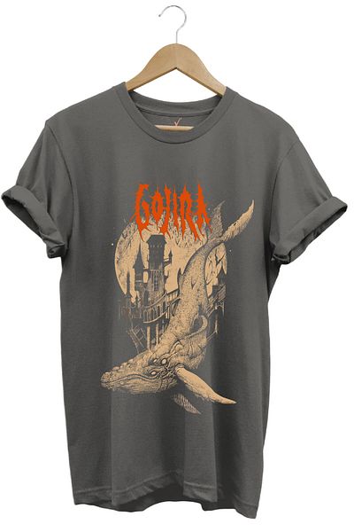 WİDİ Gojira Fishes Shark Music Printed 100% βαμβακερό μπλουζάκι με κανονική εφαρμογή με λαιμόκοψη