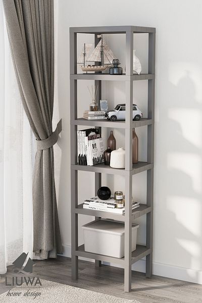 LIUWA Ράφι 6 επιπέδων Organizer Μονάδα ραφιών Γκρι, Βιβλιοθήκη, Μπάνιο, Ράφι κουζίνας. Σχάρα παπουτσιών, Διοργανωτής