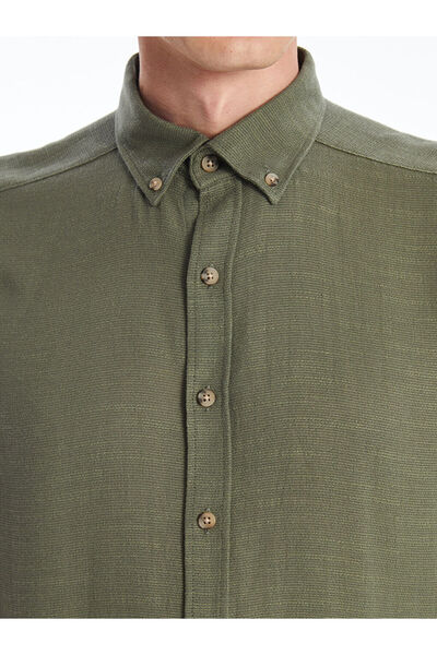 LC Waikiki Ανδρικό πουκάμισο - Slim Fit, Μακρυμάνικο, Dobby