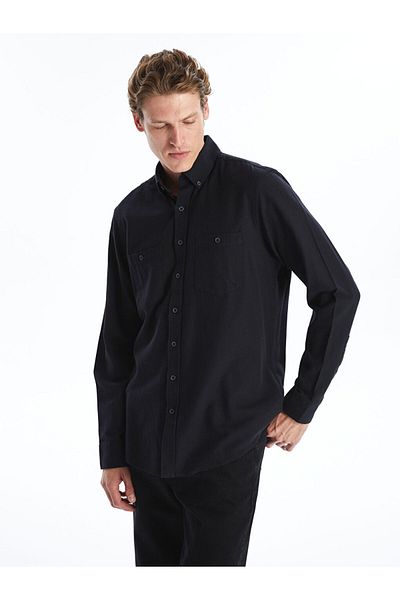 LC Waikiki Regular Fit Long Sleeve Gabardine Men's Shirt