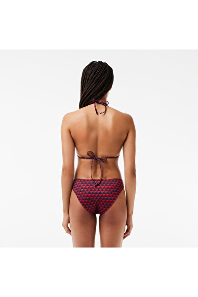 Lacoste Kadın Monogram Bordo Bikini Üstü