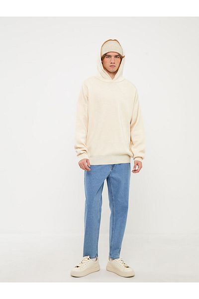 LC Waikiki Strickpullover für Herren – mit Kapuze und langen Ärmeln