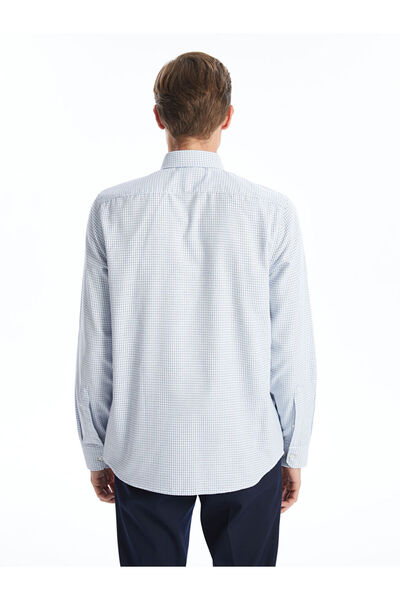 LC Waikiki Чоловічий габардин з довгим рукавом Сорочка з візерунком у клітинку