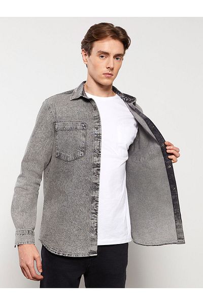 LC Waikiki Pánská džínová bunda Standard Fit s dlouhým rukávem