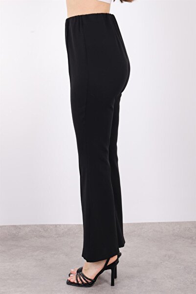 Puane Women's Trousers High Waist Elasticated Spanish Pants Soul 18114 Black