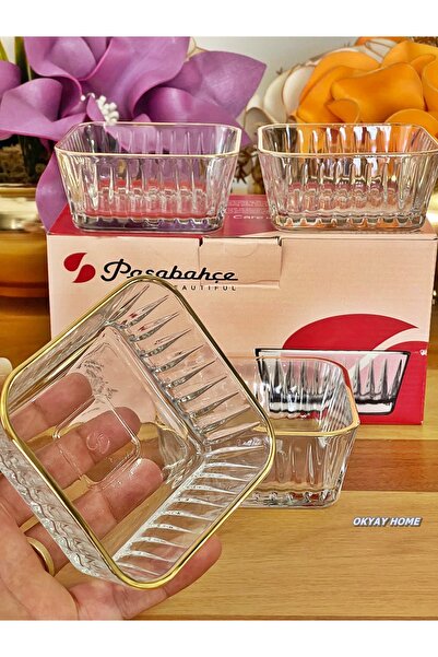 Genel Markalar PAŞABAHÇE Frezya 4'lü YALDIZLI Kase Dondurmalık Çerezlik Hediy...