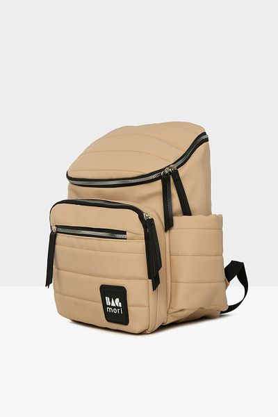 Bagmori Mink Covered Garnished Satin Mother Baby Care Backpack m 000008178