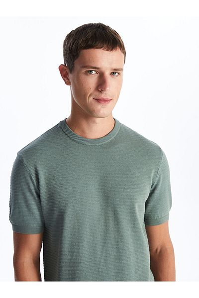 LC Waikiki Ανδρικό πλεκτό πουλόβερ με κοντό μανίκι Crew Neck