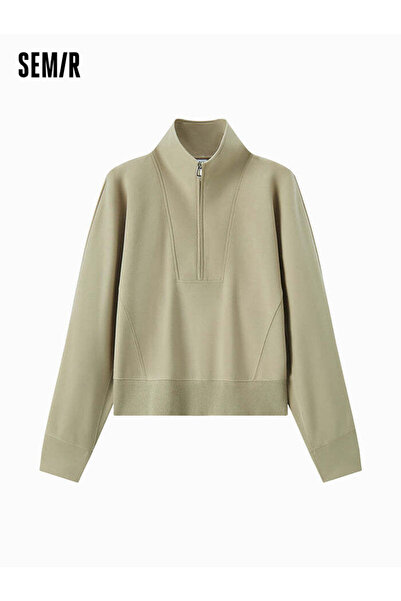 SEMIR Solid Colored Women Sweatshirt