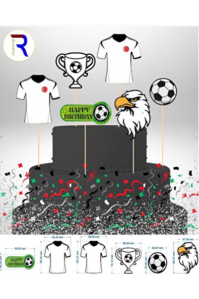 Ahsen süs evi Pasta üstü figür süsleri (siyah beyazTemalı doğum günü pasta kü...