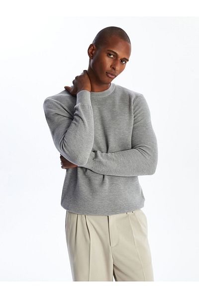 LC Waikiki Crew Neck Long Sleeve Men's Knitwear Sweater