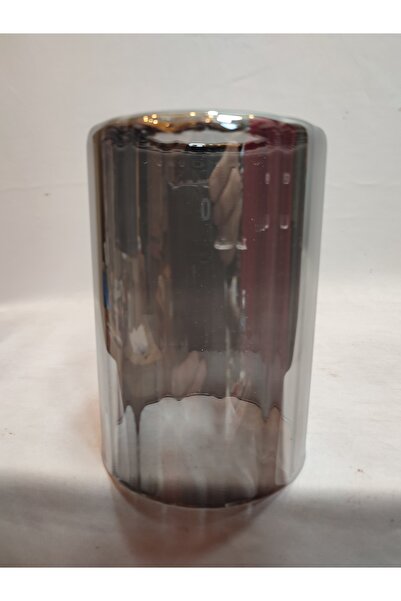 KUĞULU SİLİNDİR AVİZE CAMI.FÜME RENKTE,kendinden çizgili (Çap:10.00cm-h:15.00...