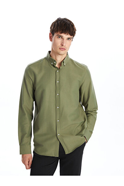 LC Waikiki Ανδρικό πουκάμισο - Slim Fit, Μακρυμάνικο, Dobby