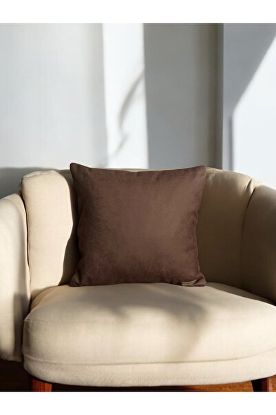 Doryan Home Flat Serisi Suni Nubuk Deri Kare Dekoratif Kırlent Kılıfı 40x40 - 45x45 - 50x50 cm (4 Renk)