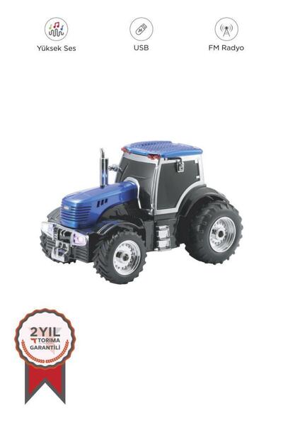 Torima Bluetooth Hoparlör Traktör Tasarımlı USB FM Destekli Speaker D42 Mavi