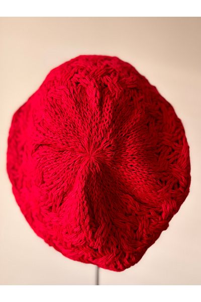 Amor Center Painter Model Knitted Soft Knitwear Winter Beret