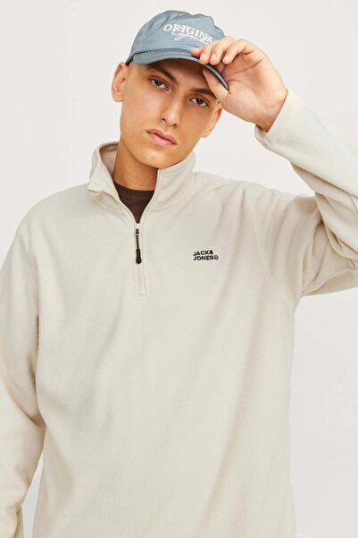 Jack & Jones 12258490 Jjecorp Logo Fleece Quarter Zıp Erkek Sweatshirt