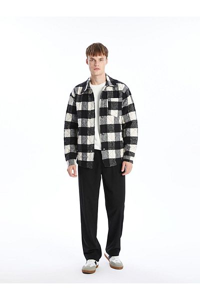 LC Waikiki Regular Fit Long Sleeve Plaid Men's Shirt Jacket