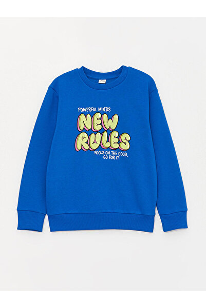 LC Waikiki Μακρυμάνικο φούτερ για αγόρι με στάμπα με λαιμόκοψη