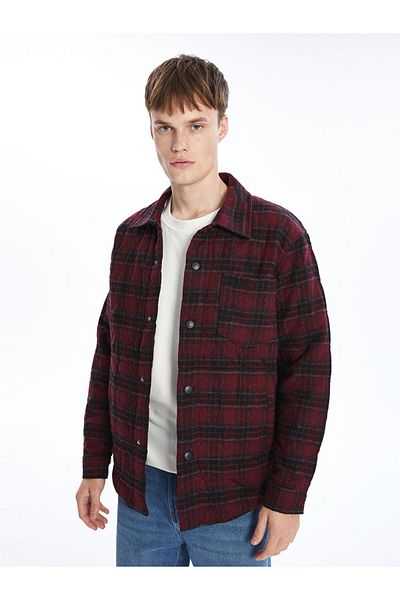 LC Waikiki Regular Fit Long Sleeve Plaid Men's Shirt Jacket