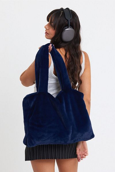 fluffy Femei - Geanta Laptop Toscana Night Blue de Plus 42x34 Mâner 65 Cm