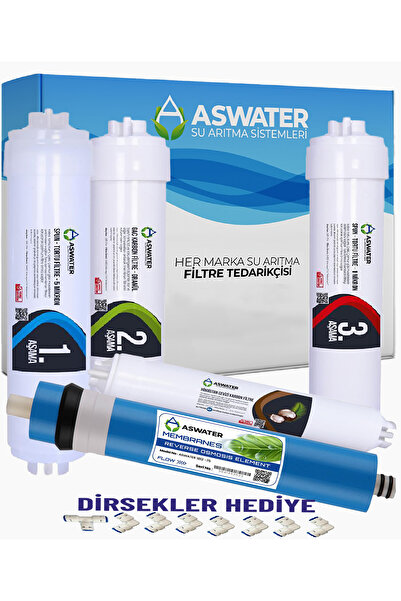 As Water İhlas Aura Cebilon Plus Silver Platinum Uyumlu Su Arıtma Filtre Seti 5 Aşamalı Filitre Seti