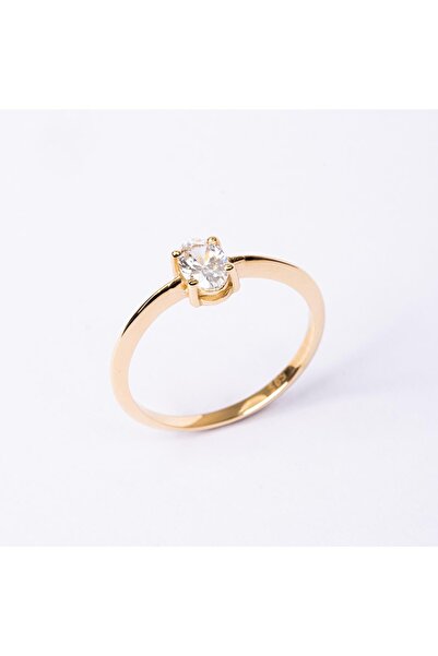 FasekGold Gümüş Yüzük - 0.90 Karat Zirkon Tektaş Evlilik Teklifi 925 Ayar Gümüş Tarz Yüzük