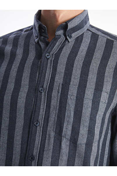 LC Waikiki LCW Regular Fit Довгорукавна смугаста сорочка для чоловіків