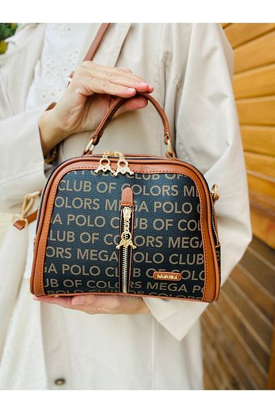MEGA Polo Club of Colors Women's Handbag with 6 Compartments Hand and Adjustable Shoulder Strap
