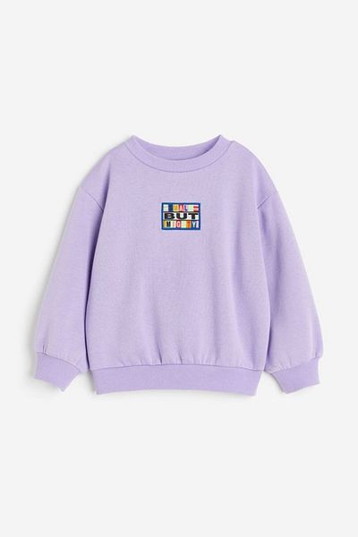 Zeyder Kids Суитшърт с бродиран надпис за момиче