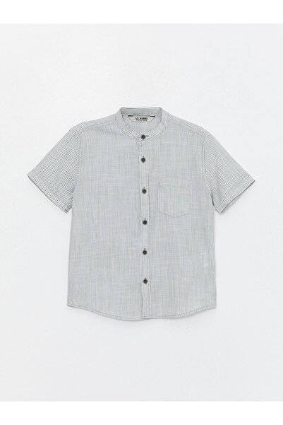 LC Waikiki Cămașă pentru băieți LCW Kids cu guler rotund și mâneci scurte, cu...